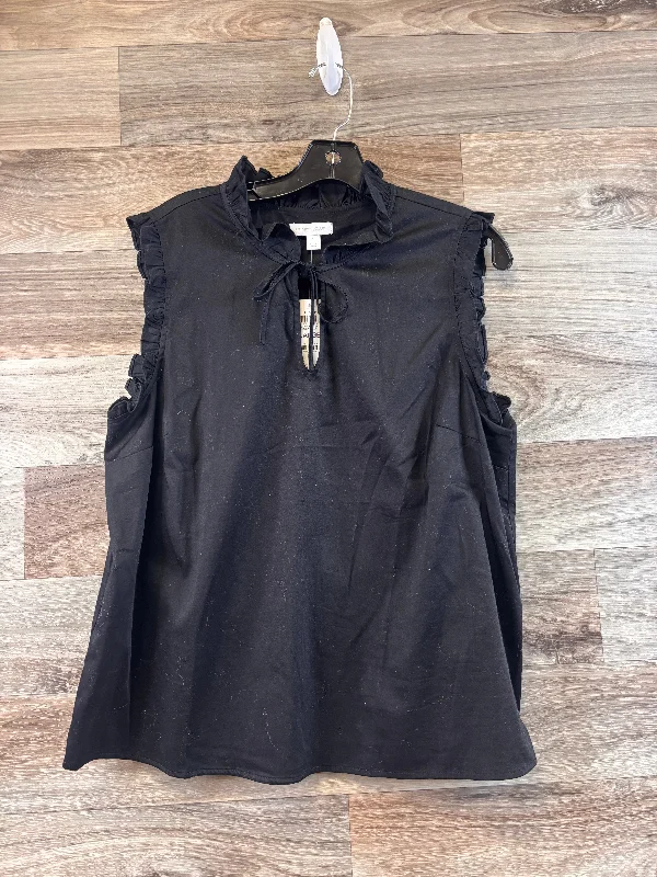 Top Sleeveless By Clothes Mentor In Black, Size: L