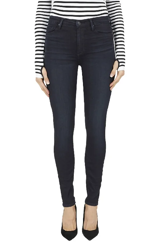 Gisele High Rise Super Skinny Denim In Black