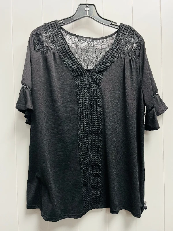 Top Short Sleeve By storybuk In Black, Size: L