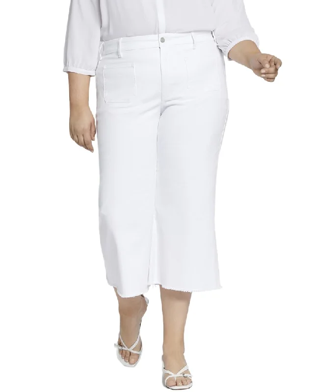 NYDJ Patchie Optic White Capri Jean