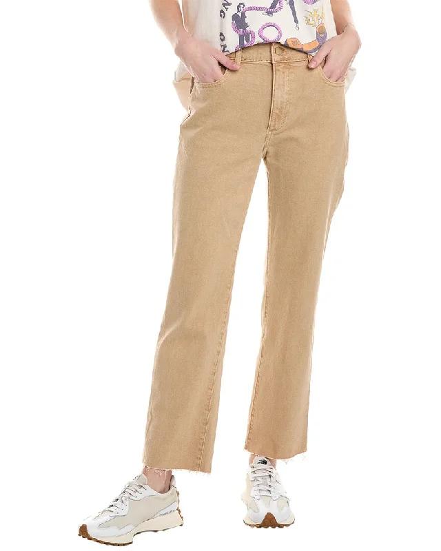 DL1961 Patti Straight High-Rise Sand Vintage Ankle Jean