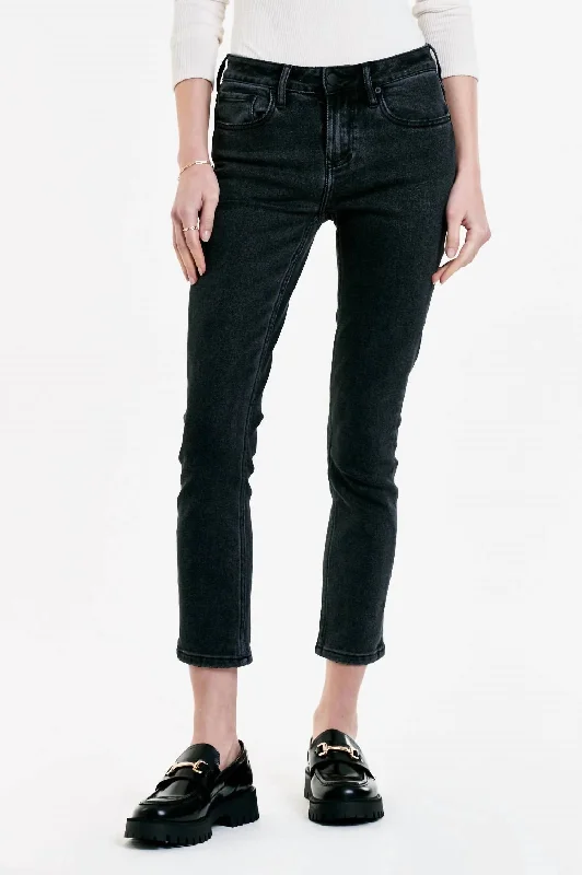 Blaire High Rise Slim Straight Jean In Washed Down