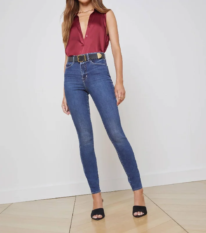 L'agence Monqiue Ultra High Rise Skinny Jean In Magnolia