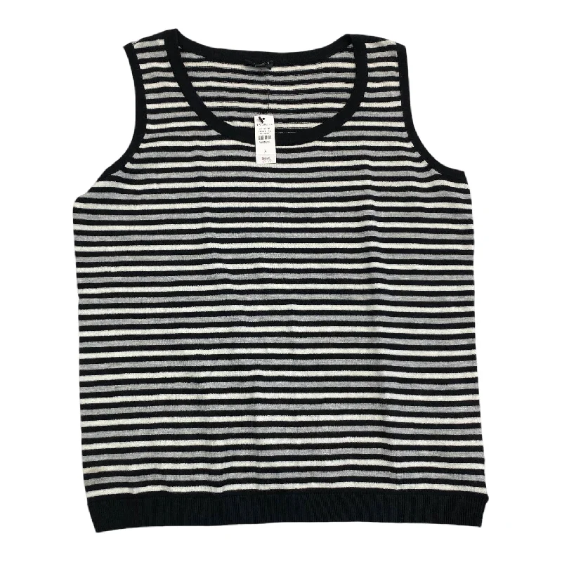 Top Sleeveless By Talbots In Striped Pattern, Size: 1x