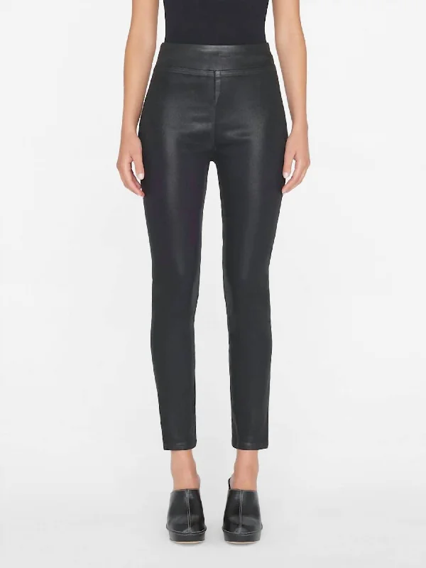 Jet Set Skinny Crop Slit Jeans In Noir Coated