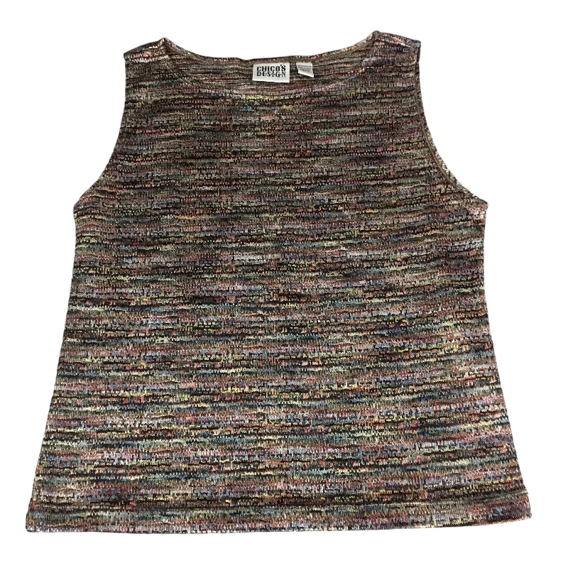 Top Sleeveless By Chicos In Multi-colored, Size: L