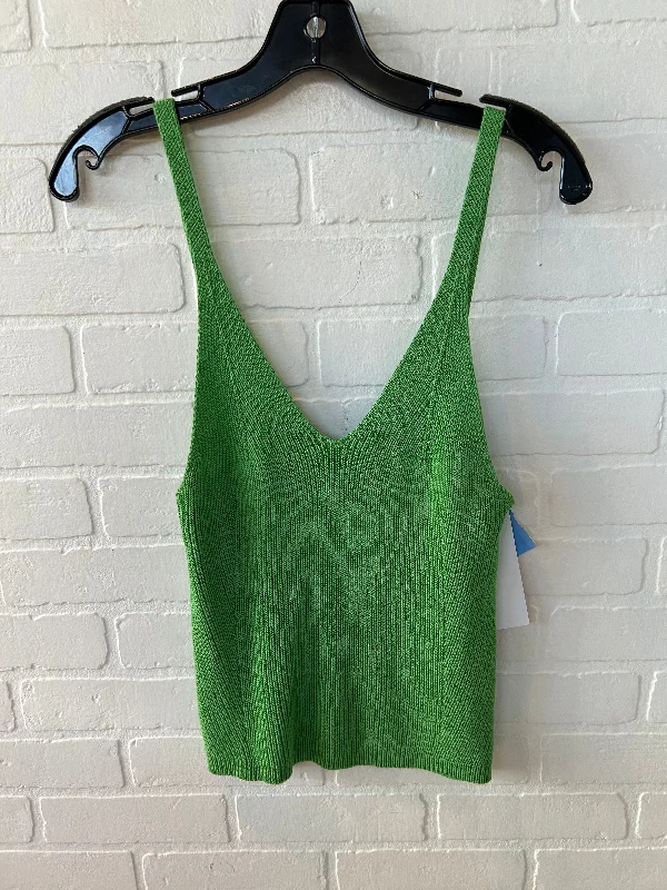 Top Sleeveless By Maeve In Green, Size: S