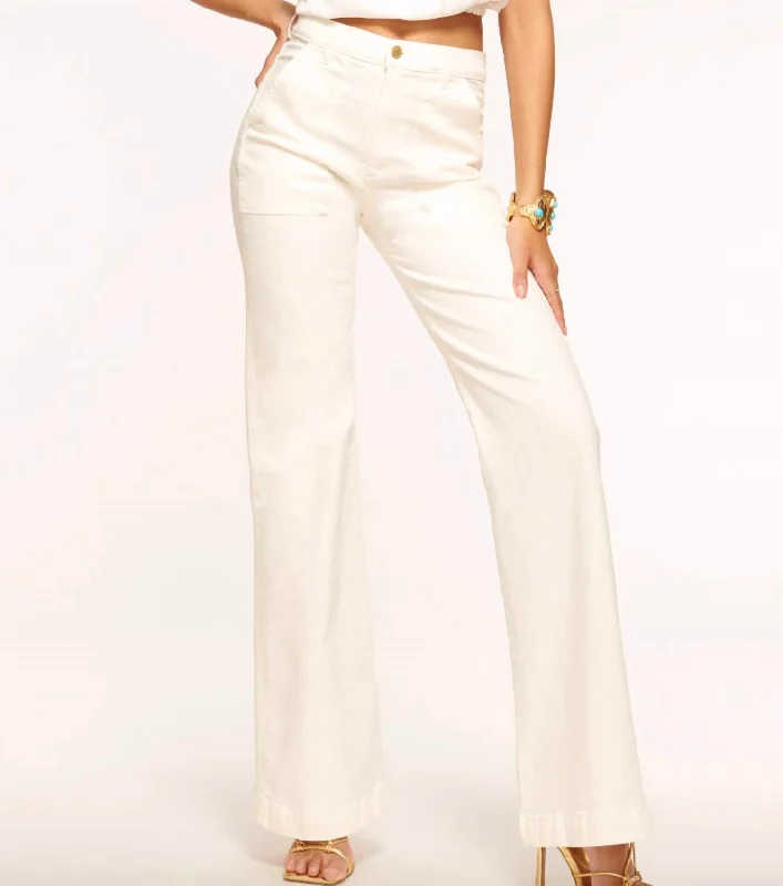 Clifford Wide Leg Jean In White