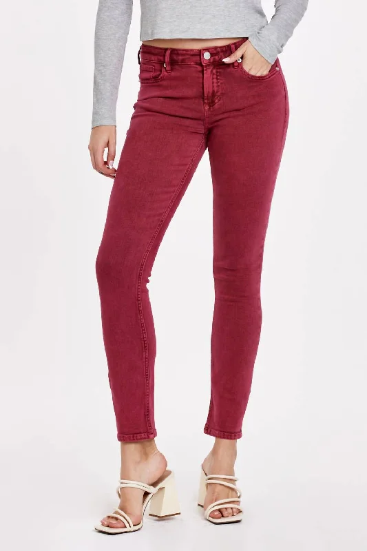 Blaire High Rise Slim Straight Jean In Ruby Falls