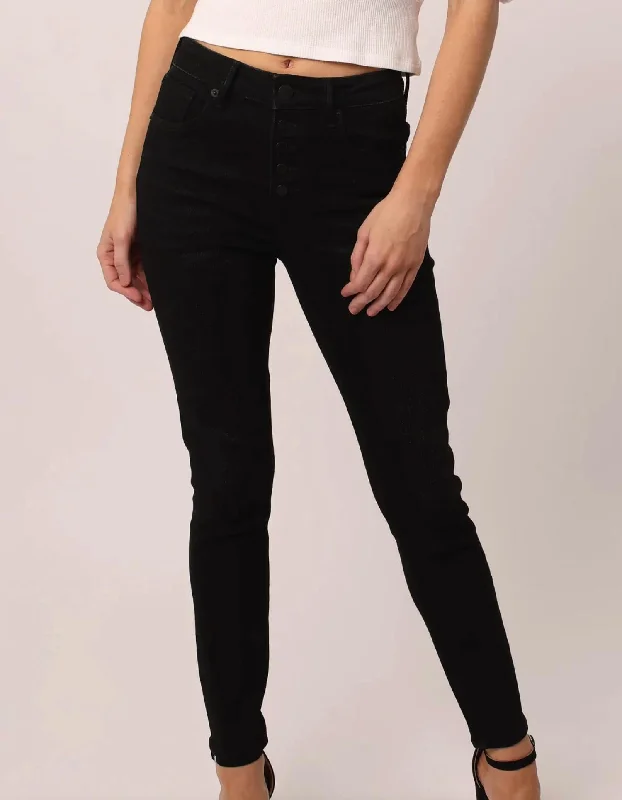 Olivia Super High Rise Ankle Skinny Jean In Blackwell