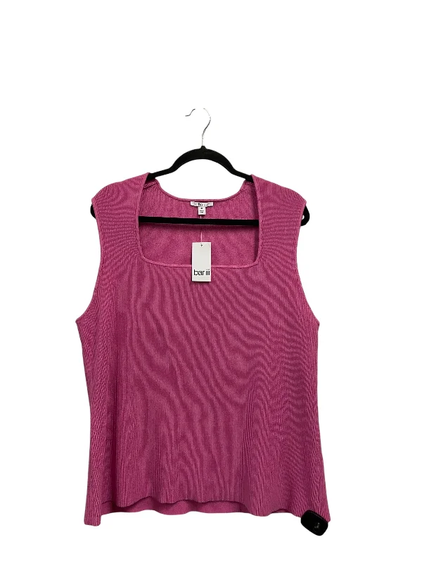 Top Sleeveless By Bar Iii In Pink, Size: 3x