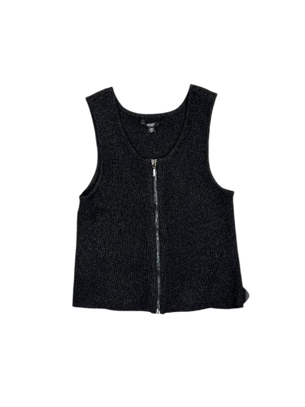 Top Sleeveless By Guess In Black, Size: M