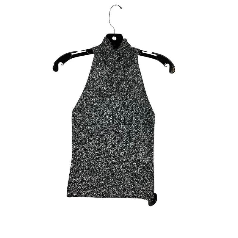 Top Sleeveless By H&m In Silver, Size: Xs