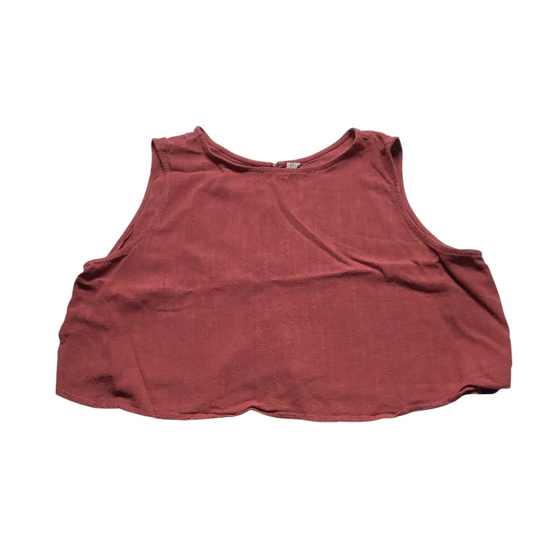 Top Sleeveless By Cmc In Red, Size: XXL