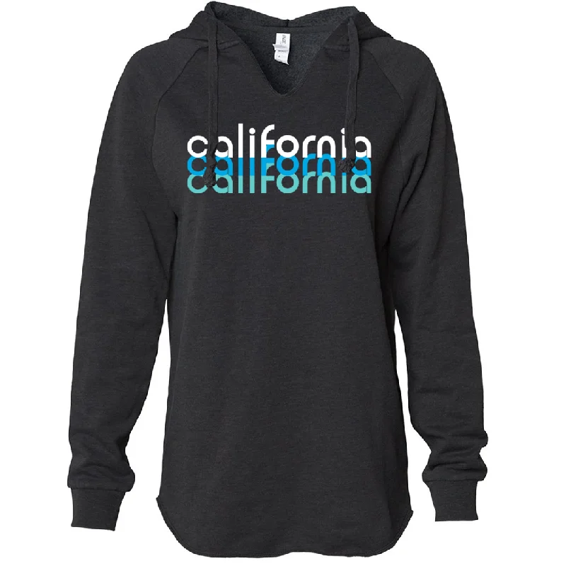 California Cool Stacked Women's Soft Hooded Pullover