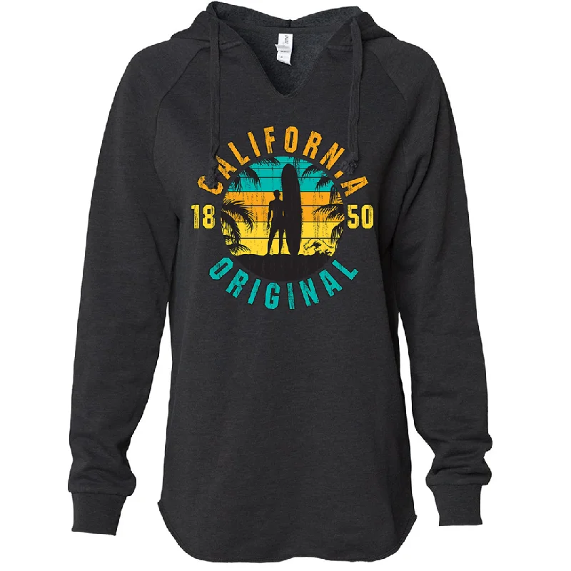 California Original Vintage Surfer Women's Soft Hooded Pullover