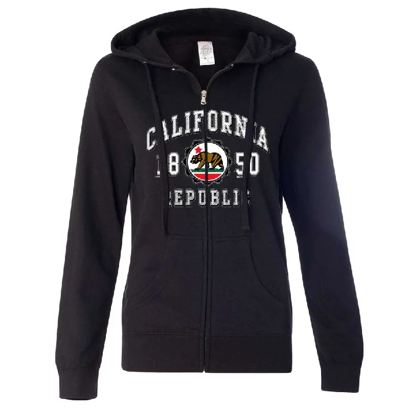 California Republic 1850 Ladies Zip-Up Hoodie