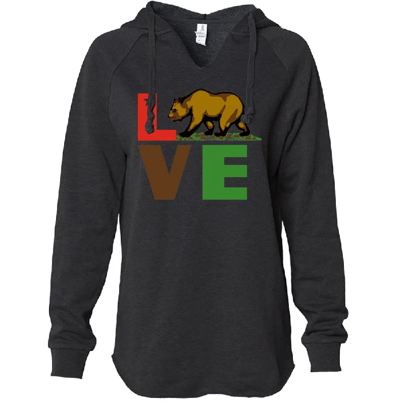 California Republic Love Bear Women's Soft Hooded Pullover