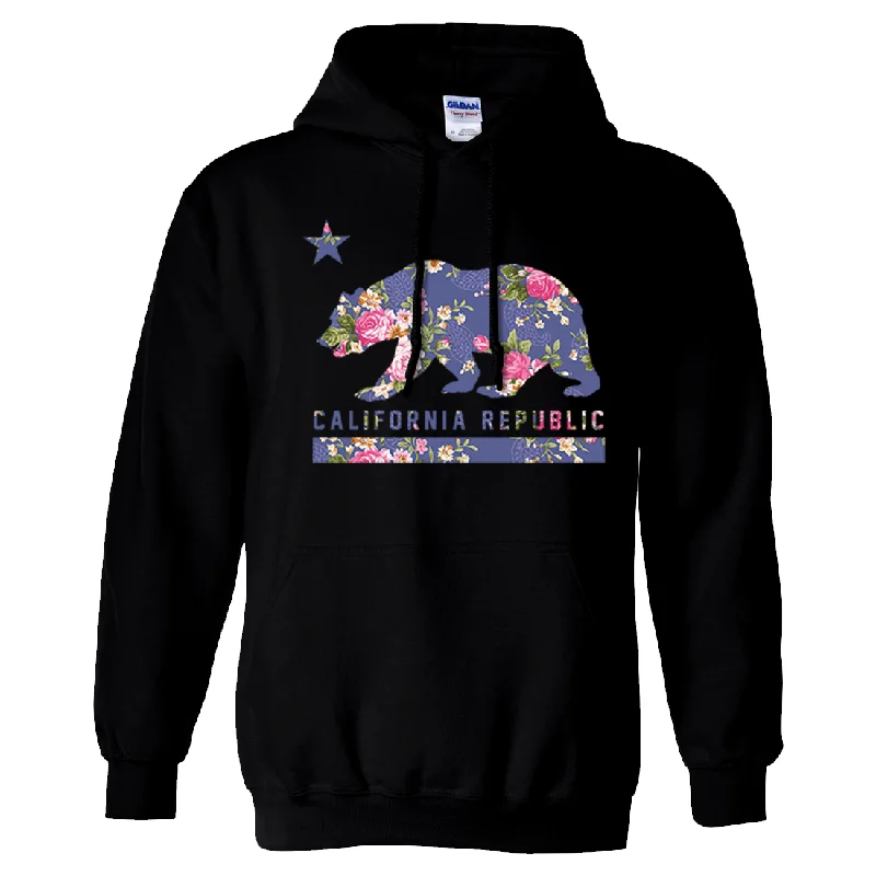 California Republic Paisley Flower Bear Sweatshirt Hoodie