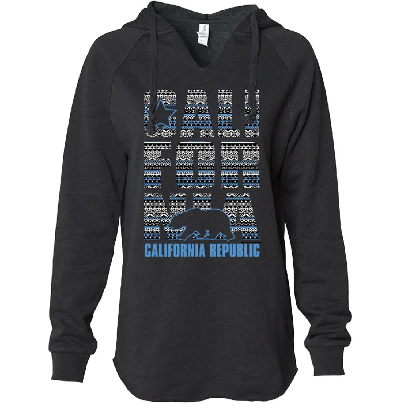 California Republic Tribal Aztec Women's Soft Hooded Pullover