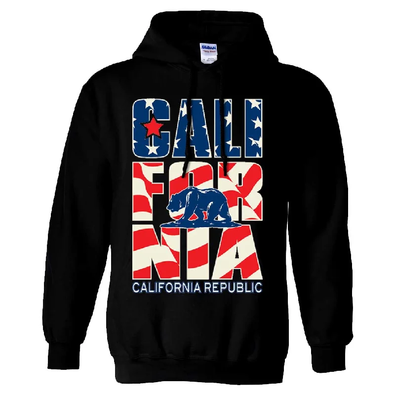 California Republic USA Flag Sweatshirt Hoodie