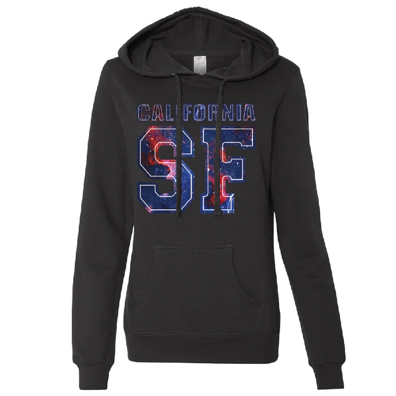 California SF Nebula Ladies Lightweight Fitted Hoodie