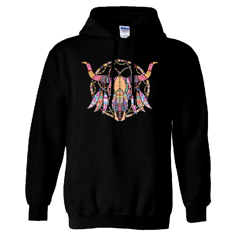 Cow Skull Mosaic Sweatshirt Hoodie