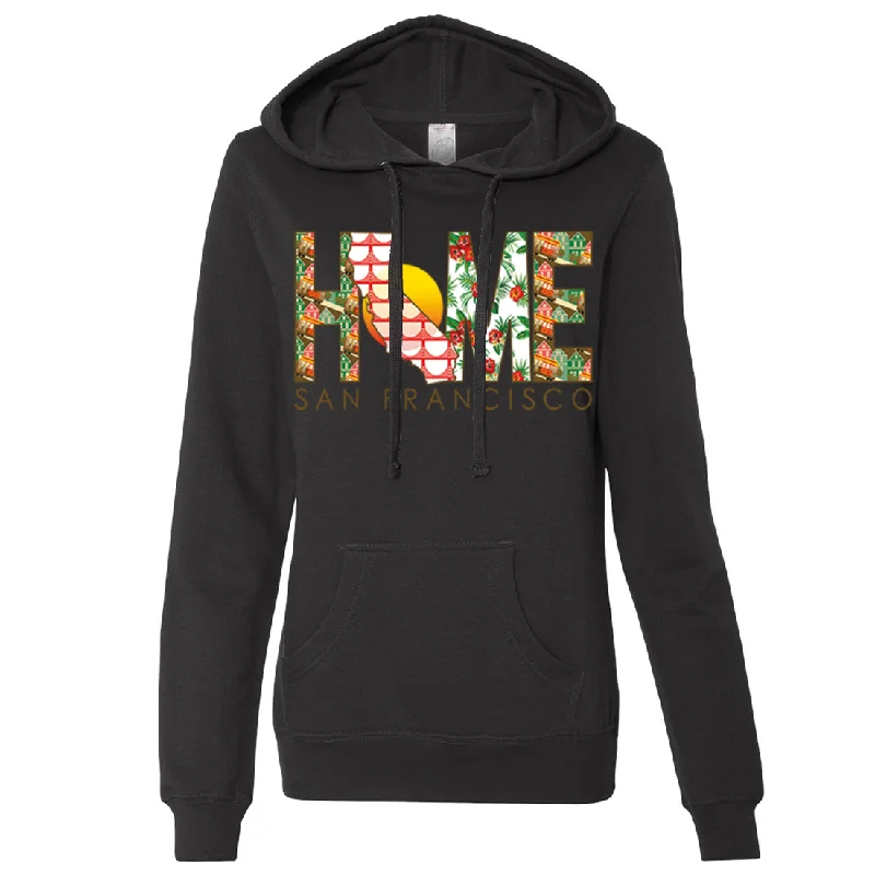 San Francisco Home Ladies Lightweight Fitted Hoodie