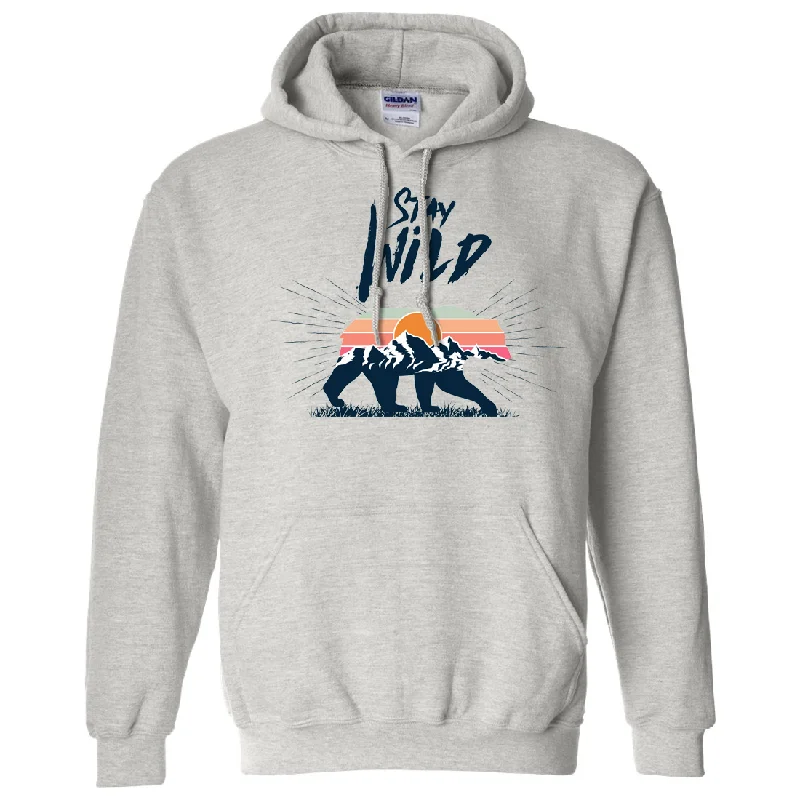 Stay Wild Sunset Bear Sweatshirt Hoodie