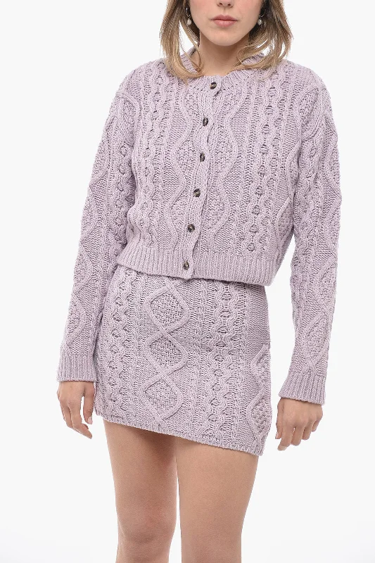 Rokh Cable Knit Cardigan with matched Top