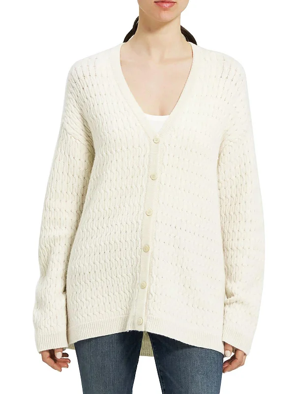 Womens Cashmere Wool Cashmere Cardigan Sweater