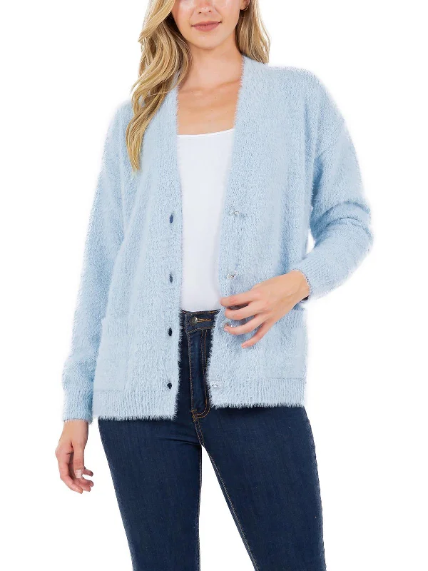 Womens Jewel Buttons Cardigan Cardigan Sweater