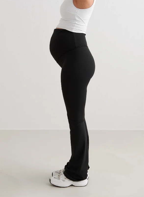 Black Sense Maternity Flare Tights