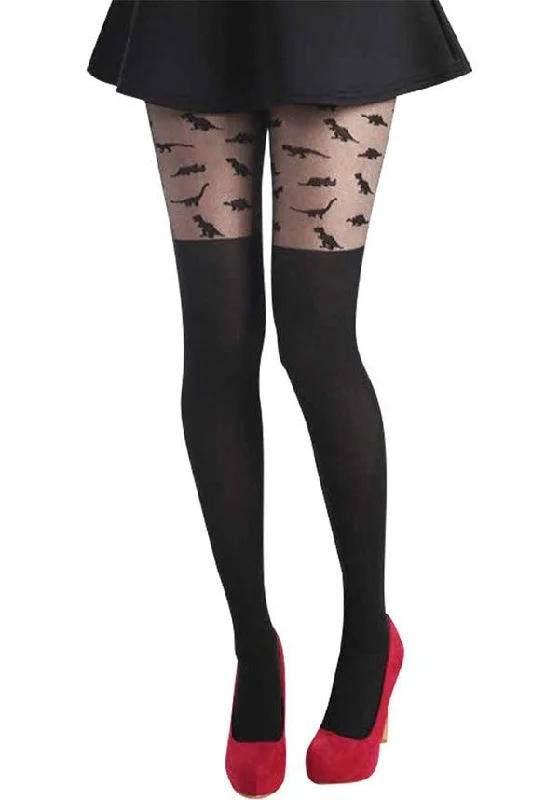 Dinosaur Conversational [Black] | TIGHTS