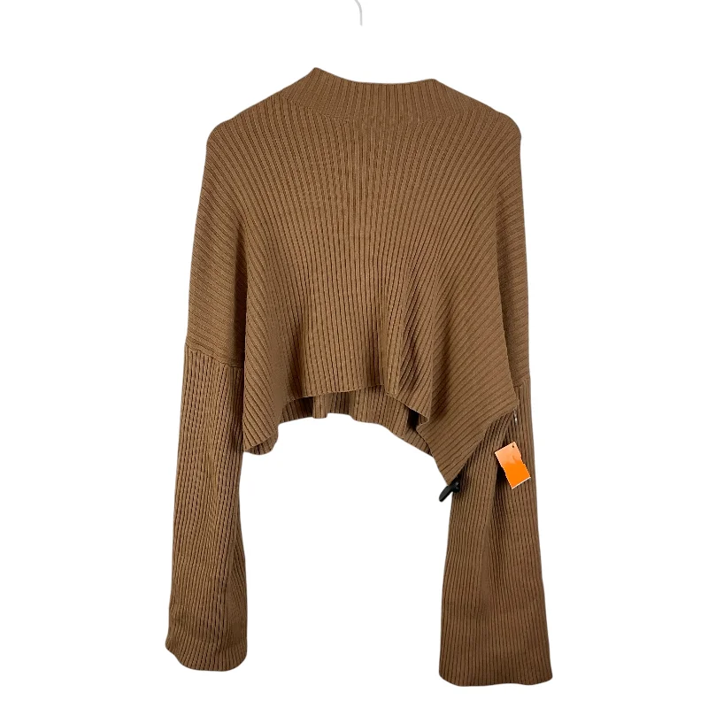 Top Long Sleeve Basic By Olivaceous In Brown, Size: L