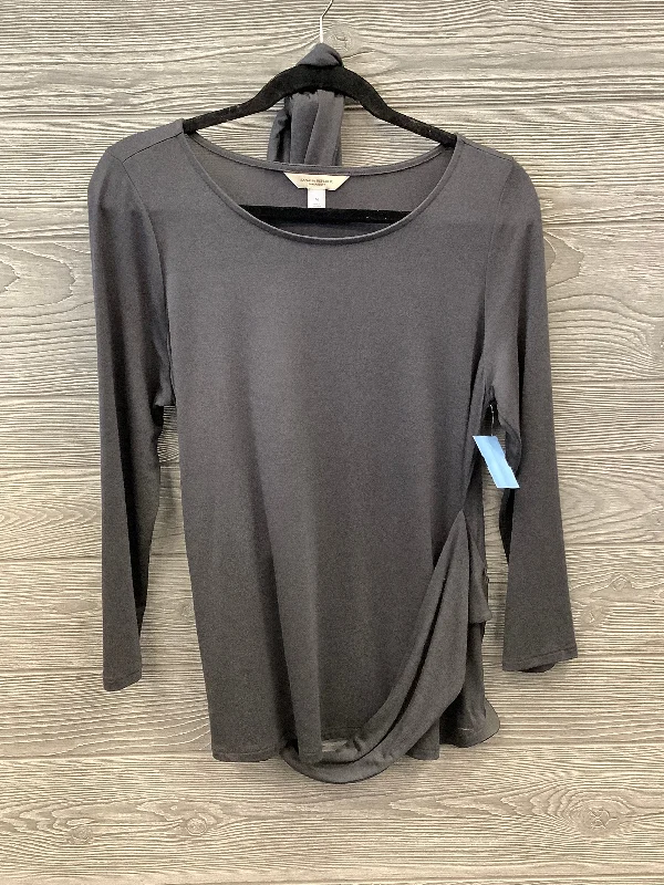 Top Long Sleeve By Banana Republic In Grey, Size: M