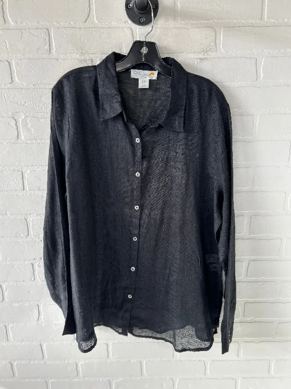 Top Long Sleeve By C And C In Black, Size: Xl