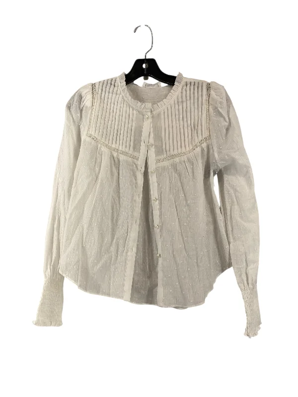 Top Long Sleeve By Clothes Mentor In White, Size: Xs