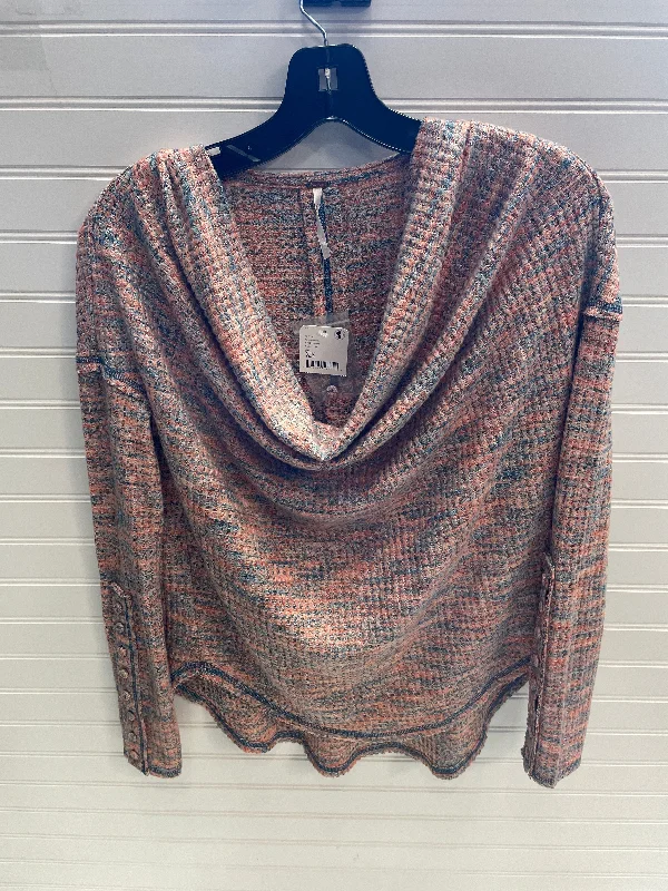 Top Long Sleeve By Free People In Blue & Orange, Size: Xs