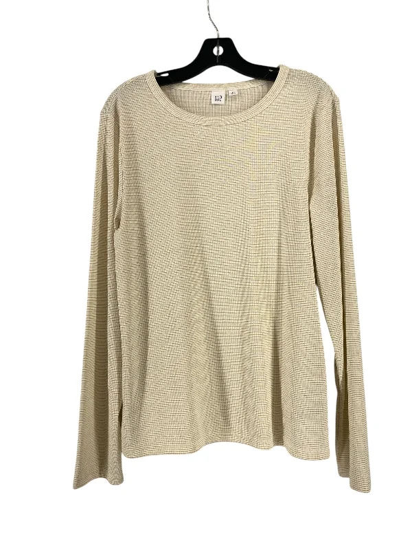 Top Long Sleeve By Gap In Cream, Size: Xl