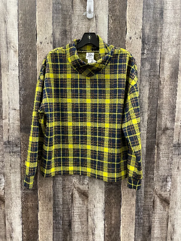 Top Long Sleeve By Ivy Jane In Plaid Pattern, Size: S