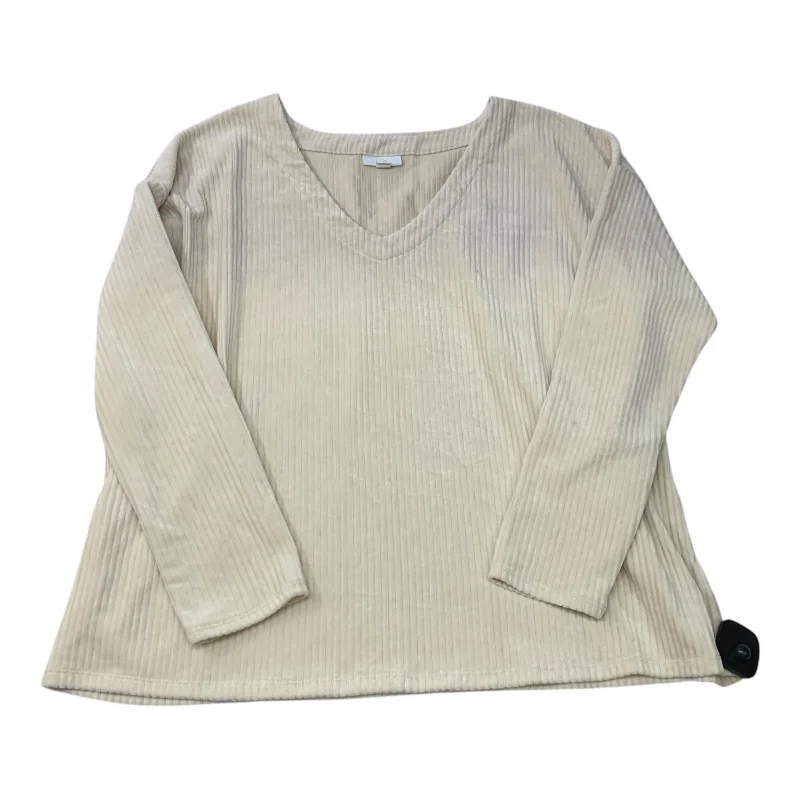 Top Long Sleeve By J. Jill In Cream, Size: L