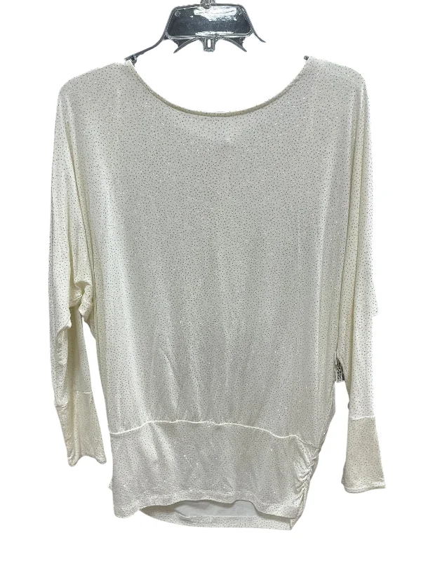 Top Long Sleeve By Jennifer Lopez In Cream, Size: M