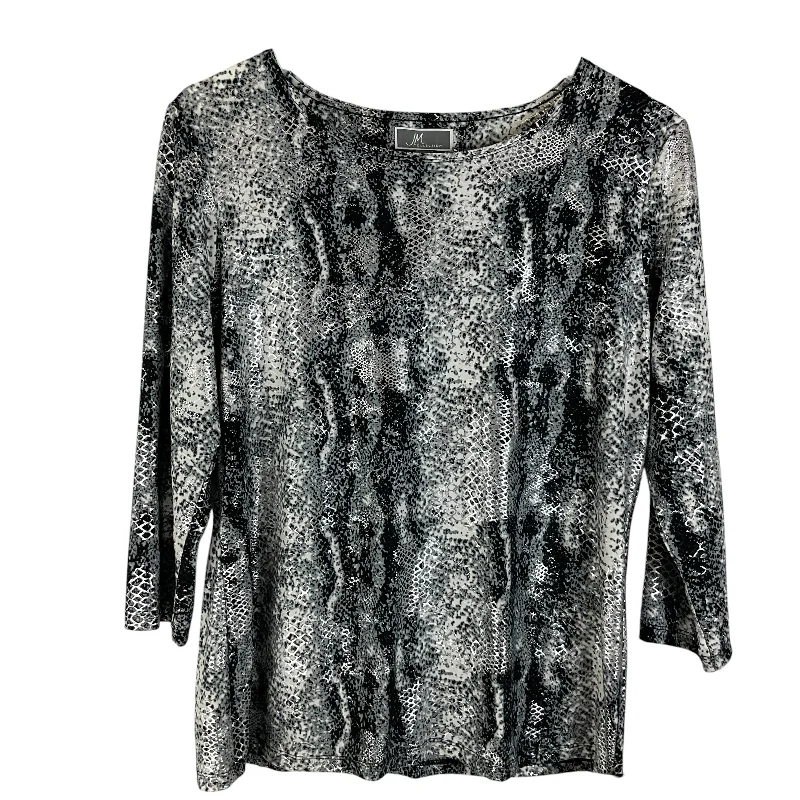 Top Long Sleeve By Marled In Snakeskin Print, Size: M