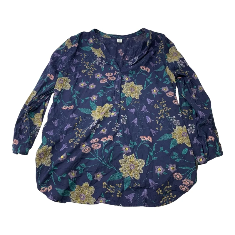 Top Long Sleeve By Old Navy In Blue, Size: L