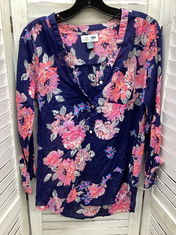 Top Long Sleeve By Old Navy In Floral Print, Size: S