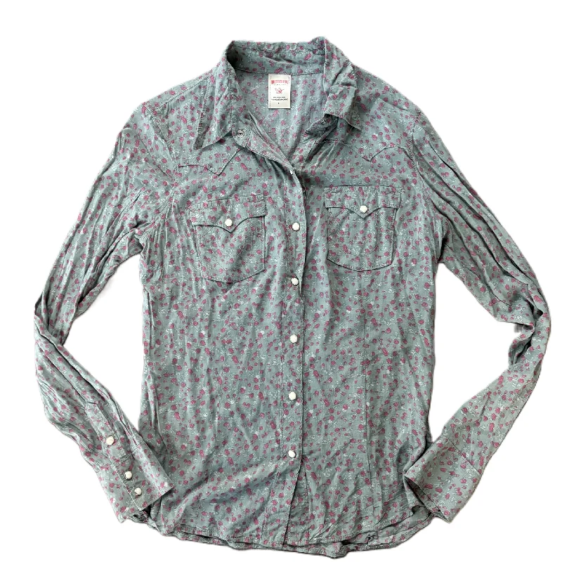 Top Long Sleeve By True Religion In Floral Print, Size: L