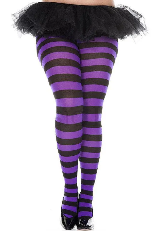 Striped [Black/Purple] | TIGHTS