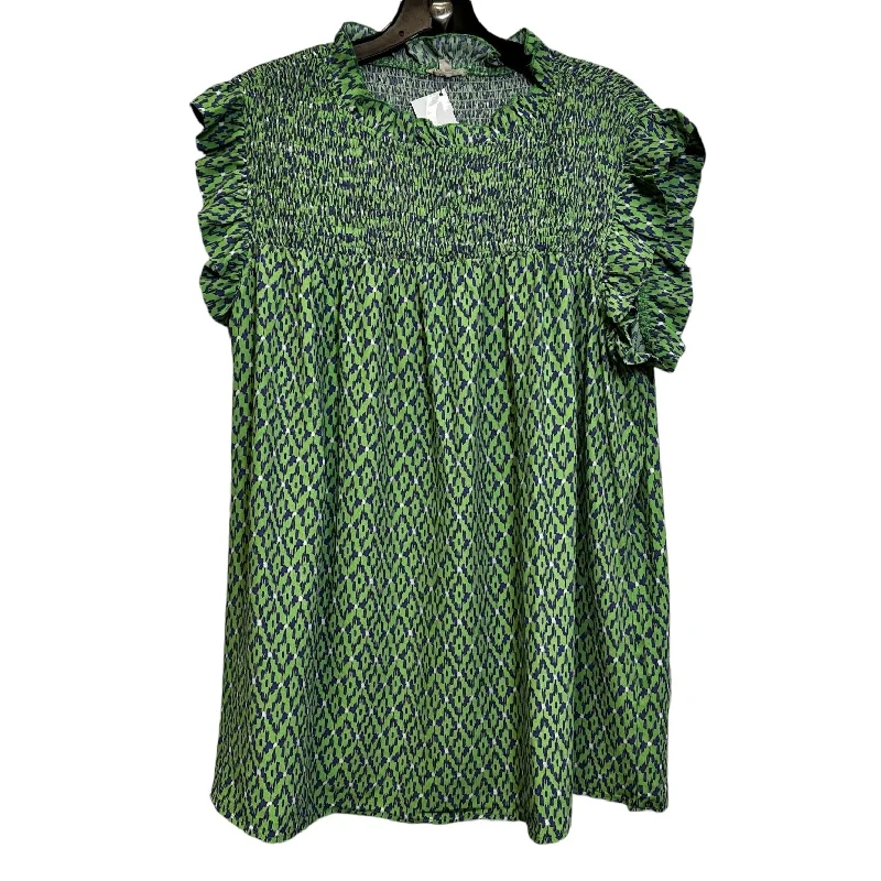 Top Short Sleeve By Clothes Mentor In Green, Size: L