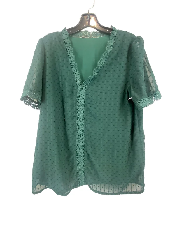 Top Short Sleeve By Clothes Mentor In Green, Size: M